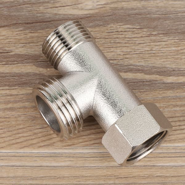 2 stk 3-veis tilkoblingsventil toalettomkaster ventiladapter spyleventil (EU3/8)