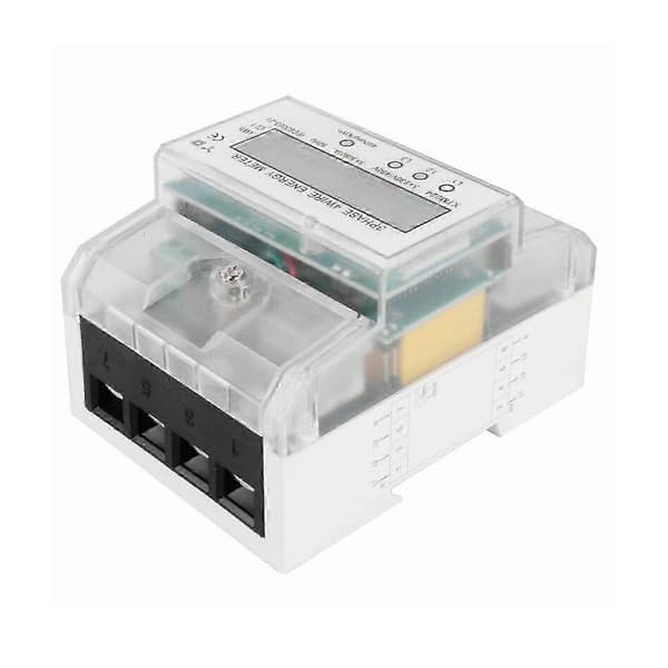 Digital LCD 3-faset 4-leder DIN-skinne elmåler Elektronisk kWh-måler