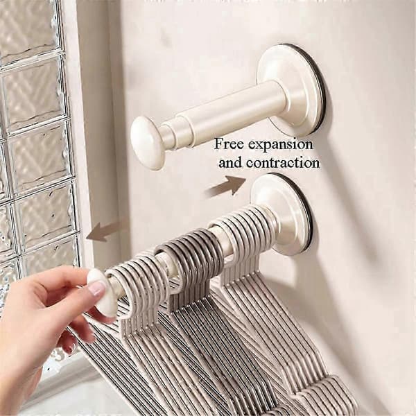 3 Pcs Suction Cup Clothes Hanger Storage Organizer Home Balcony Multifunctional Wall Mounted Hanger