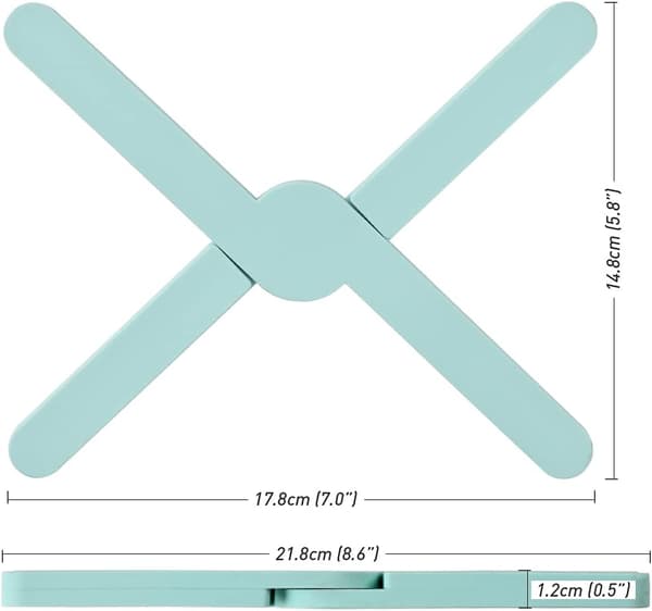 Sett med 4 sammenleggbare silikonunderlag Eco Expandable i kryssform