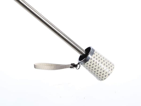Dameblonde 2-foldbar UV-parasol Sne/Regn/Sol Paraply Broderi Bryllupsparaply