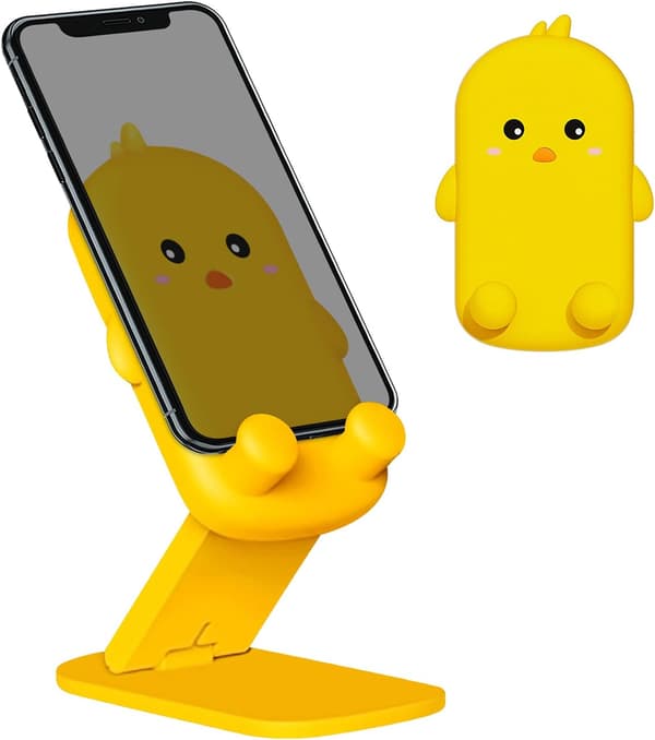 Mobile Phone Holder, Fully Foldable, Adjustable Desk Stand for Phone