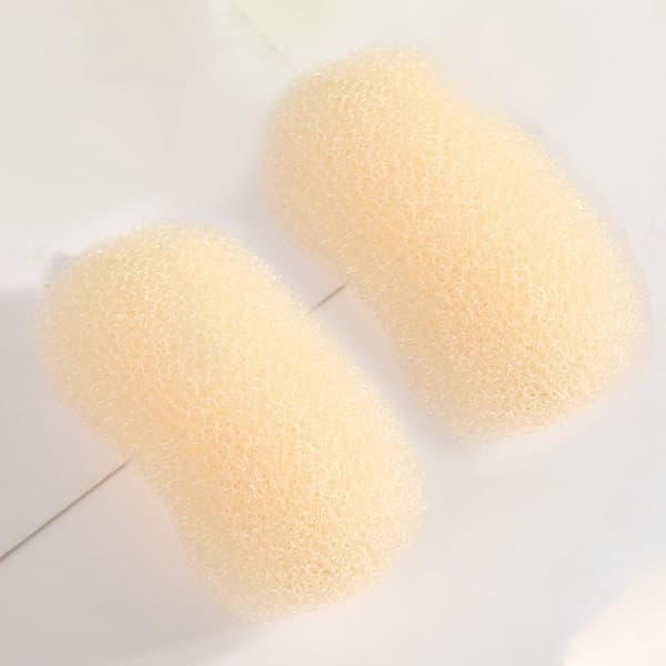Usynlig fluffy hårklemme, 2 dele, til perfekte puff- og knoldfrisurer, til kvinder og piger, beige