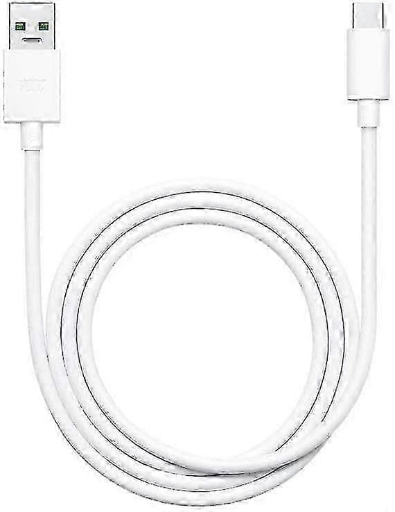 Offisiell Oppo DL129 VOOC USB Type C til USB Type A Datakabel - Hvit (Bulkpakket) Hvit White