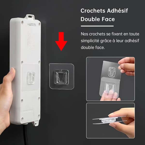 24 Pairs Wall Hooks with Double-Sided Tape, Drill-Free Wall Mounts, Transparent Invisible Adhesive Hooks for Photos
