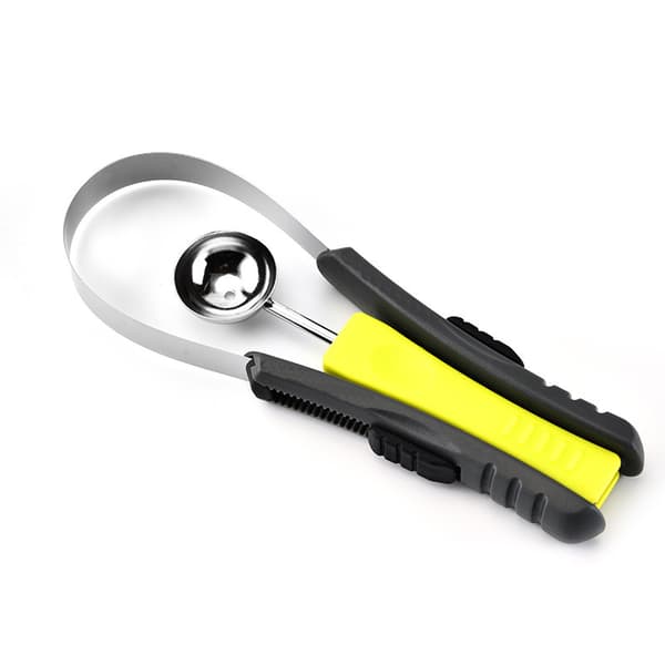 2-in-1 Dig Fruit Scoop Stainless Steel Multifunctional Pulp Separator with Comfortable Handle Kitchen Utensil