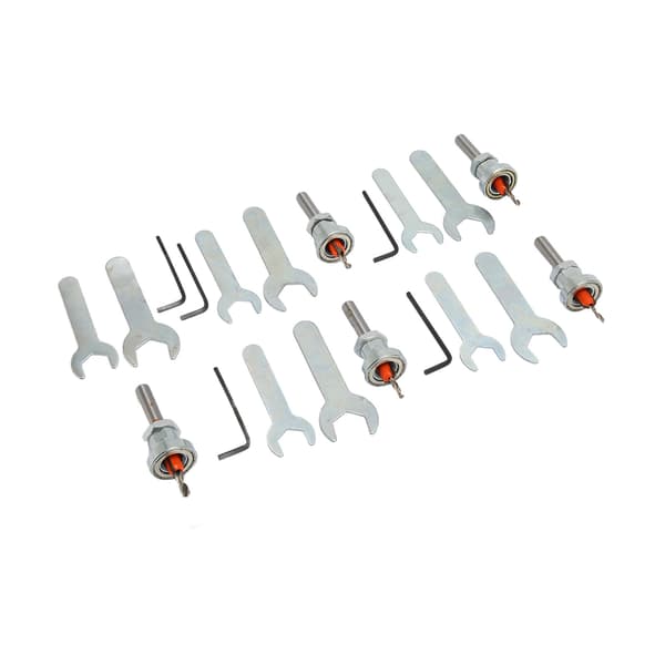5 Sets Countersink Drill Bit Set Adjustable Wood Drill with Depth Stop for Carpentry Woodworking