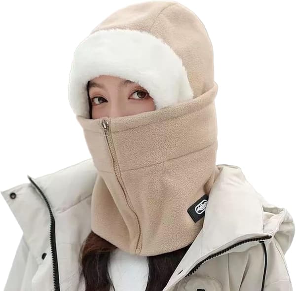 vinter ansiktsskjold for menns beskyttende termisk lue khaki - Khaki
