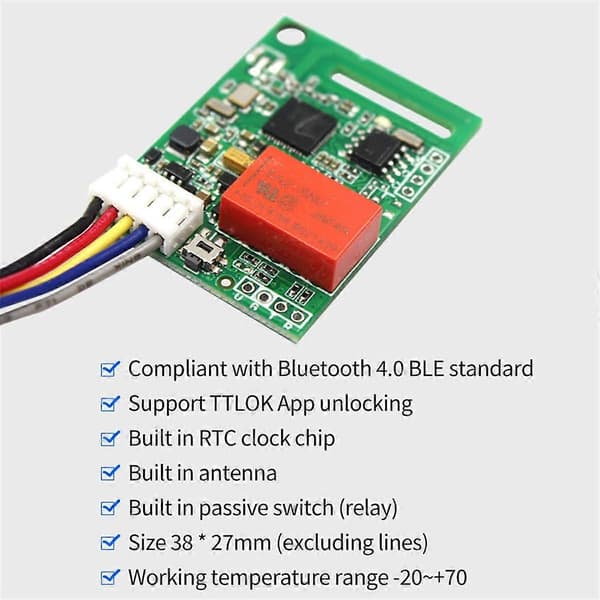 TTLOCK App Remote Electronic Lock Module Card Lock Module Relay Output Door Access Control System (FMY) Green Green