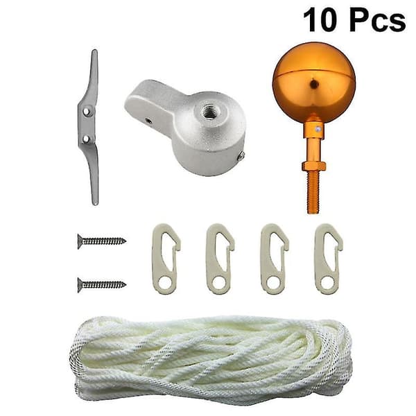 10 st Flaggstång Kula Kit