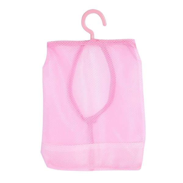 Multifunksjonell Hengende Mesh Oppbevaringspose for Sokker BH Undertøy Baderom Rosa