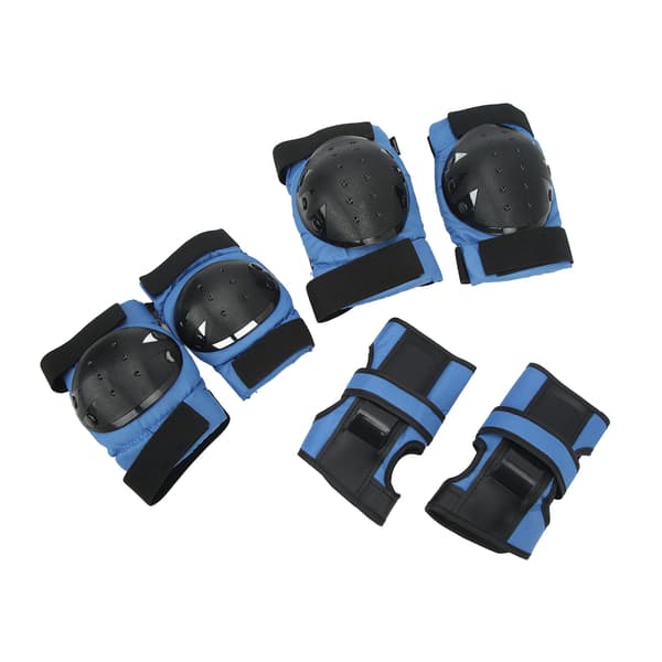 6pcs Knee Pads Protective Kit PP Sponge Oxford Cloth Elbow and Wrist Guards for Skating Cycling Blue