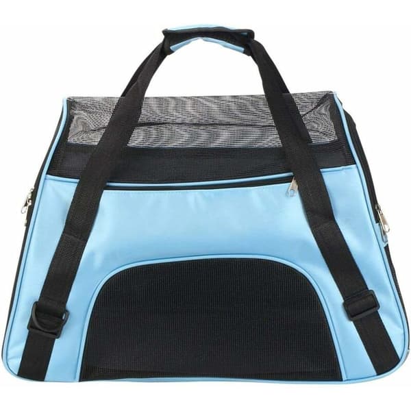 Transporttaske til hund, kat, transporttaske til dyr, 52 x 27 x 32 cm (blå)