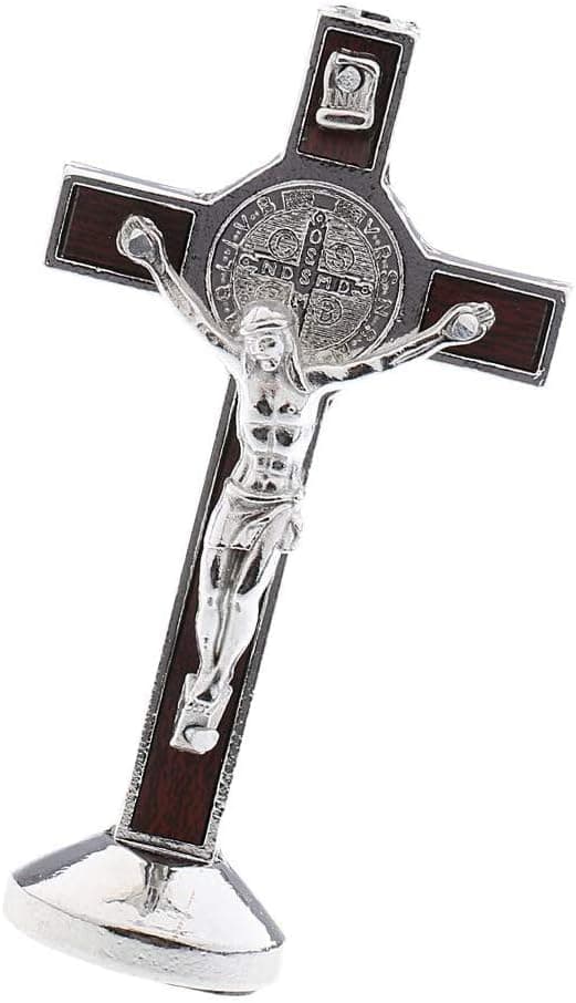 Ristinpatsas Jeesus Kristus ristillä autoon, kotiin, kappeliin, hopea