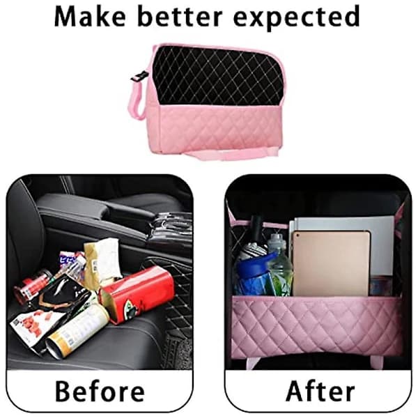 Car Large Capacity Storage Bag Car Back Seat Back Hanging Net Pocket Trunk Bag Organizer Auto Storage Tidy Interior Accessories (FM...