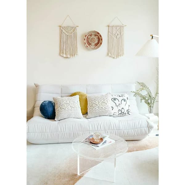 2 stk. blondevægkunst vævet boho-stil vægdekoration hjem chic