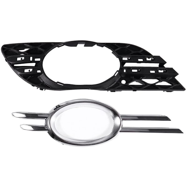 4 pcs Fog Light Bumper Chrome Trim Cover Grille Left Right for 2007 2008 2009 W211 E320 E350 E550 E63