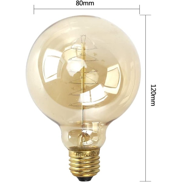 IC E27 Retro-tyyliinen hehkulamppu Antik 220V Suuri hehkulamppu 40W Edi