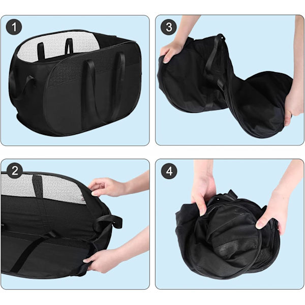 Mesh Laundry Bag, Foldable Laundry Hamper, for Laundry Room, Bathroom or Travel