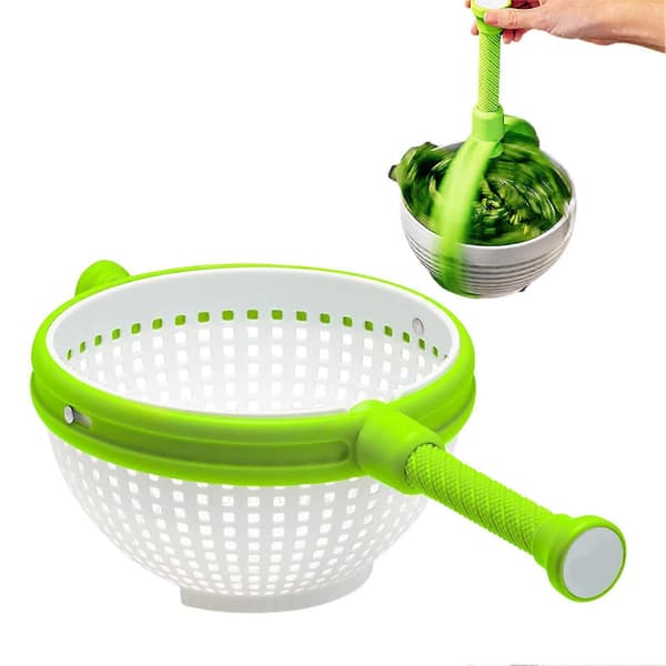 Vegetable and Fruit Drain Basket Dehydrator Multifunctional Household Drying Basket Shake Drying Kitchen Utensil Salad Spinner