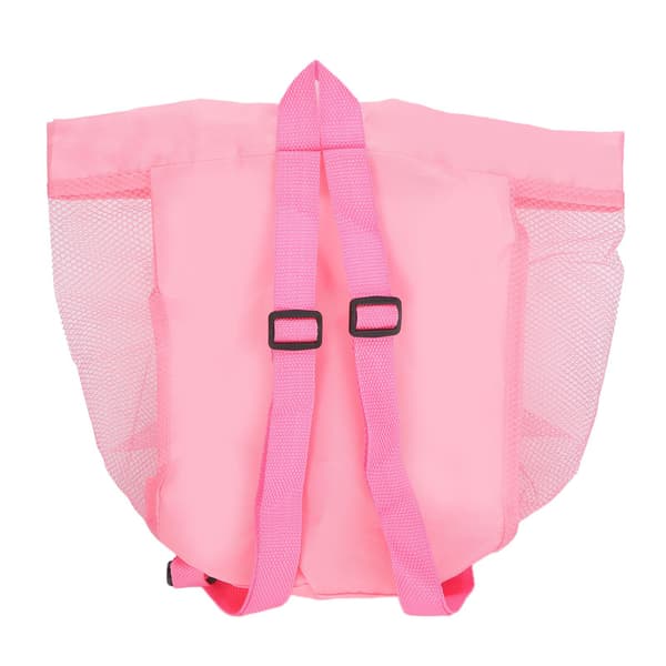 Kids Toy Storage Bag Extra Large Breathable Mesh Bag Foldable Beach Bag with Shoulder Strap Pink