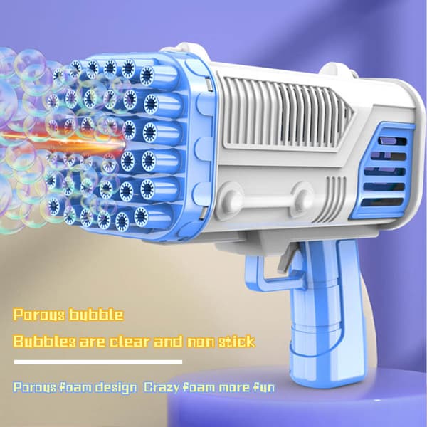 Electric Bubble Makers Bubble Blowing Products Cartoon Rocket Launcher Shape Pink Pink