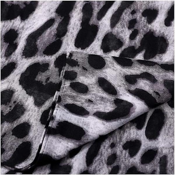 Large Leopard Print Women's Scarf in Soft Fabric, Rectangular, Casual, 90x180cm