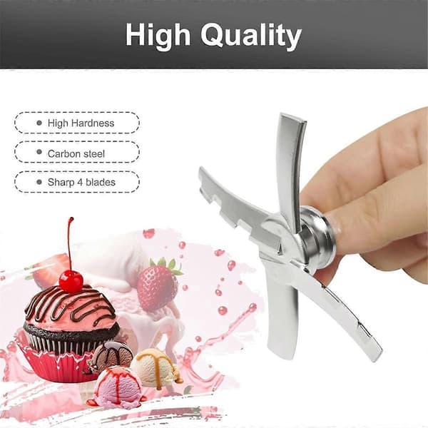 Replacement Paddle Blade for Ninja Creami NC300 Series Ice Cream Makers, Mixing Paddle Blade NC301 (FMY) Silver Silver