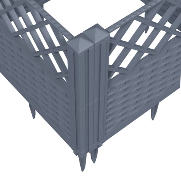 Raised bed with spikes blue-grey 43.5x43.5x43.5 cm PP