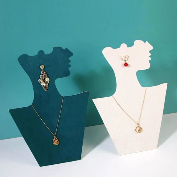 Halsband Hänge Displayställ Smyckesorganisatör GRÖN grön
