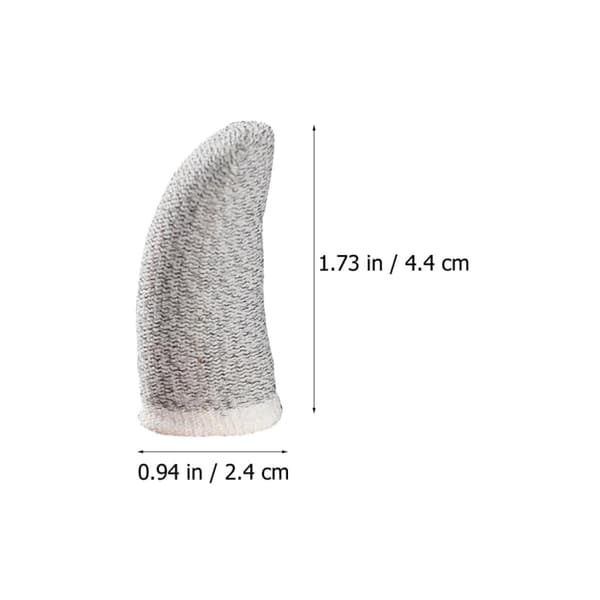 Fingerbeskyttelsesmuffer og svedabsorberende funktion med elastisk design, 6 stk. hvide af sølvfiber til mobilspil, præcis touchscreen-spil