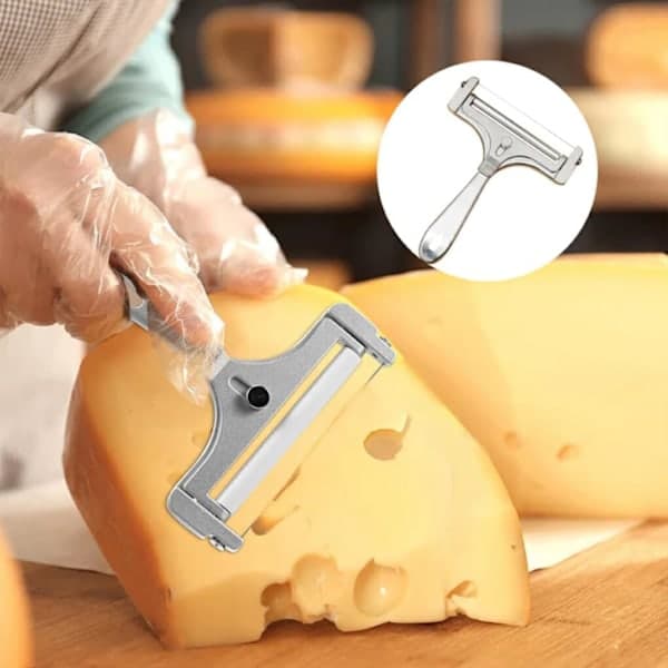 Adjustable Butter Cutter Enjoy Cutting Butter Every Time Durable Stainless Steel Cheese Cutter with Adjustable Thickness, Matte