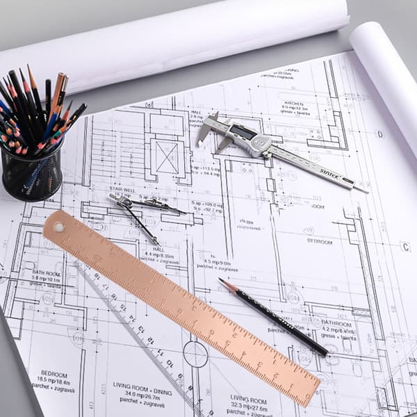 Thickened Straight Copper Ruler 0~150mm Mini Copper Ruler Drawing Accessories Copper 15cm Scale 1.5mm Thick