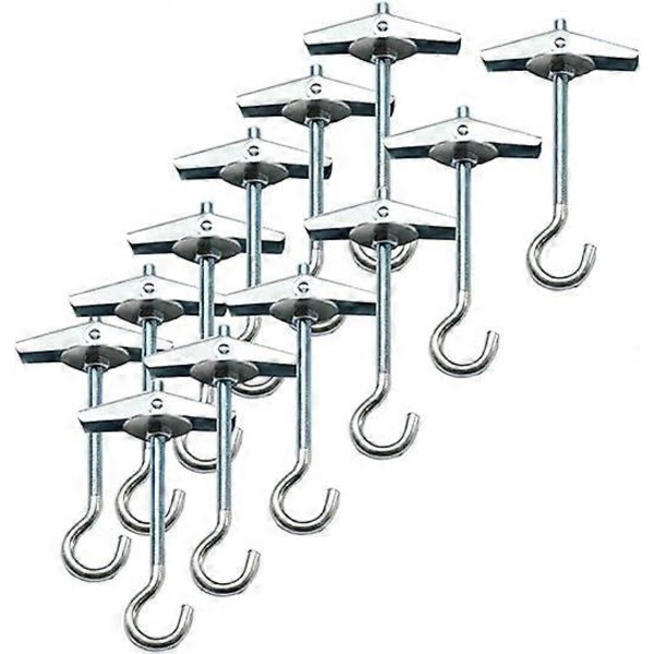 Ceiling Hooks 12-pack Spring Toggle Wing Bolts Wall Mount Ceiling Hooks Heavy Duty Hooks