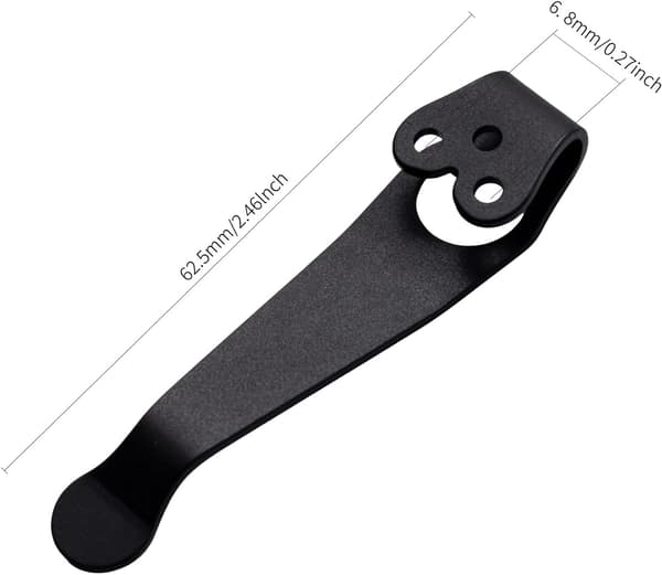 2-pakning dyp bæreklips i titan kompatibel med Spyderco -