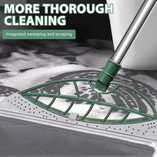 Multifunctional Magic Broom Retractable Floor Sweeper for Window Glass Cleaning Grey Gray