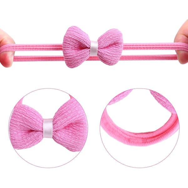24 stk. hårbånd til små piger, søde blomsterhårbånd, elastiske scrunchies, sømløse hestehaleholdere, hårtilbehør til små piger