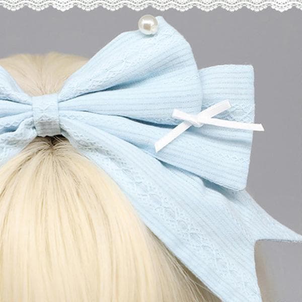 Elegant Rosa Hårsløjfeclips til Kvinder, Polyester Sløjfe Hårtilbehør til Hestehalestyling