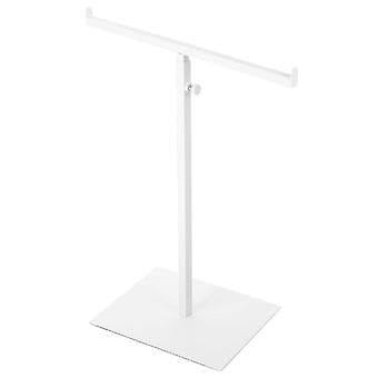 Stainless Steel Metal Wallet Display Holder, Adjustable Bag Rack White White