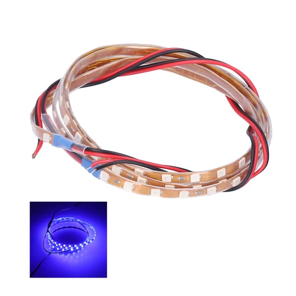 90 cm LED Strip 90 Lamp Chips Decorative Ambient Lighting 12V Universal for Car Motorcycle Blue Light