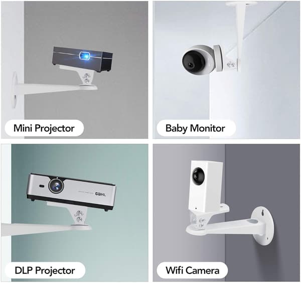 Miniprojektor veggmontert/projektorfeste/CCTV-sikkerhetskamera