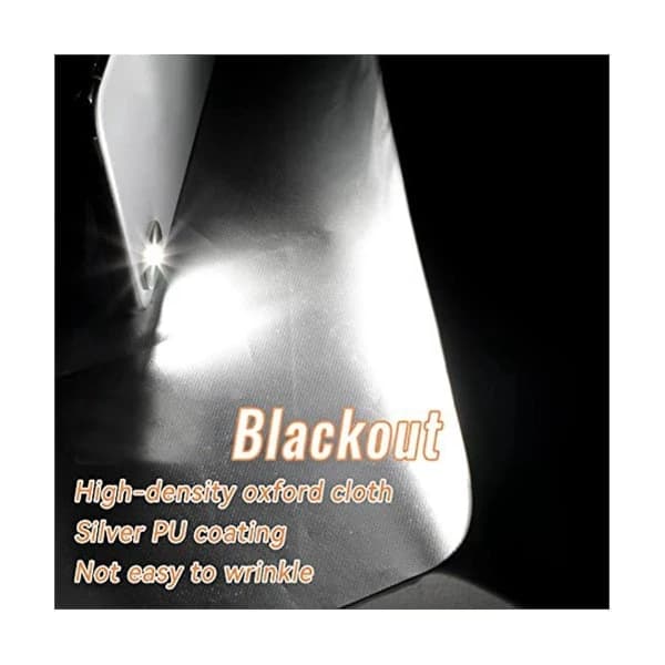 Blackout Curtains 150x200cm Portable Blackout Fabric Easy Installation for Bedroom Windows[JUN]