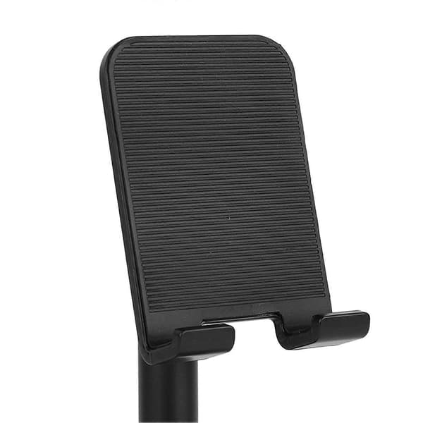Black Aluminum Alloy Desktop Mobile Phone Stand Foldable Telescopic Desktop Mobile Phone Holder [DB]