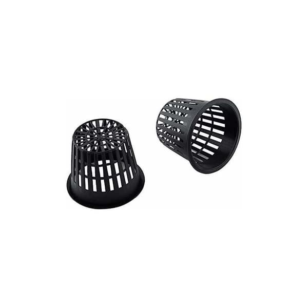 Hydroponisk netpotte WebCast potte kurv til dyrkning af planter kop 10 stk (sort, 83 net)
