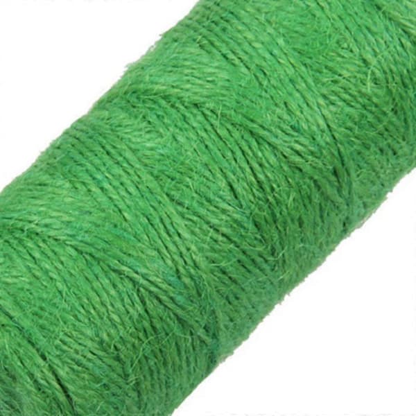 100m Jute Twine 2mm String DIY Craft Gift Wrapping Twisted Rope Green