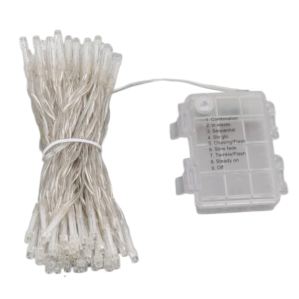 Dimmable LED String Lights with Timer, Battery Operated Remote Control, Outdoor String Lights for Garden, Porch, 10 Meters, 100 Lights