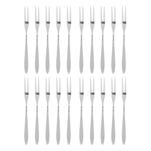 20 Pcs/Set Stainless Steel Fruit Fork Comfortable Long Handle Cake Dessert Fruit Forks