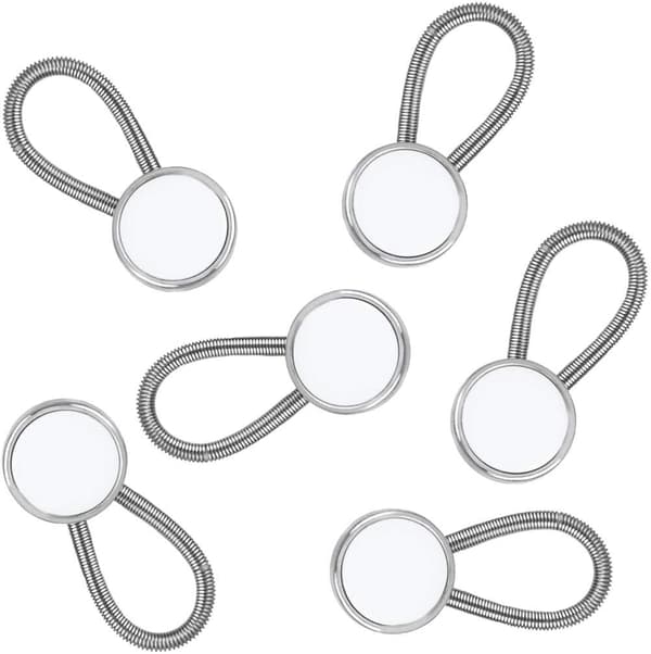 10-pack, 1,88 cm vita kragförlängare i metall – Stretch kragförlängare