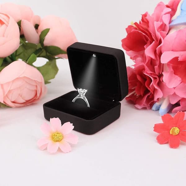 Forlovelsesring LED-lys Ringeske Smykkeskrin