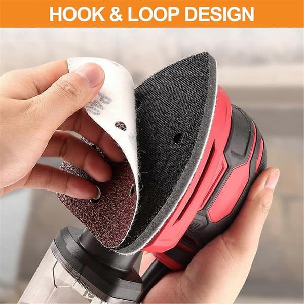 5-pack Mouse Sanding Pad with Hook and Loop, Triangular Sanding Pad with 5 Holes, Backing Pad for Mouse Sander